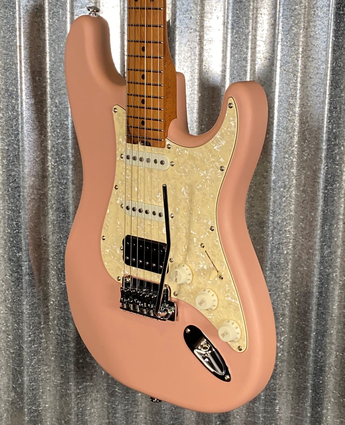 We treat every customer as if they were family. Helping people to find the  Musi Capricorn Classic HSS Stratocaster Matte Shell Pink Guitar #5105 Used  Musi